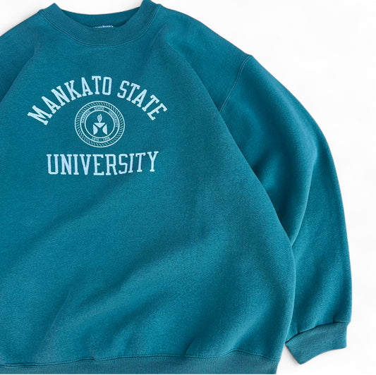 Vintage 2000s Mankato State University Crewneck Mint Green
